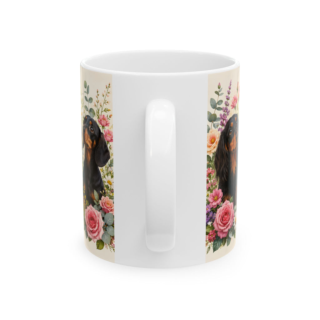 Flowered Sausages Ceramic Coffee Mug