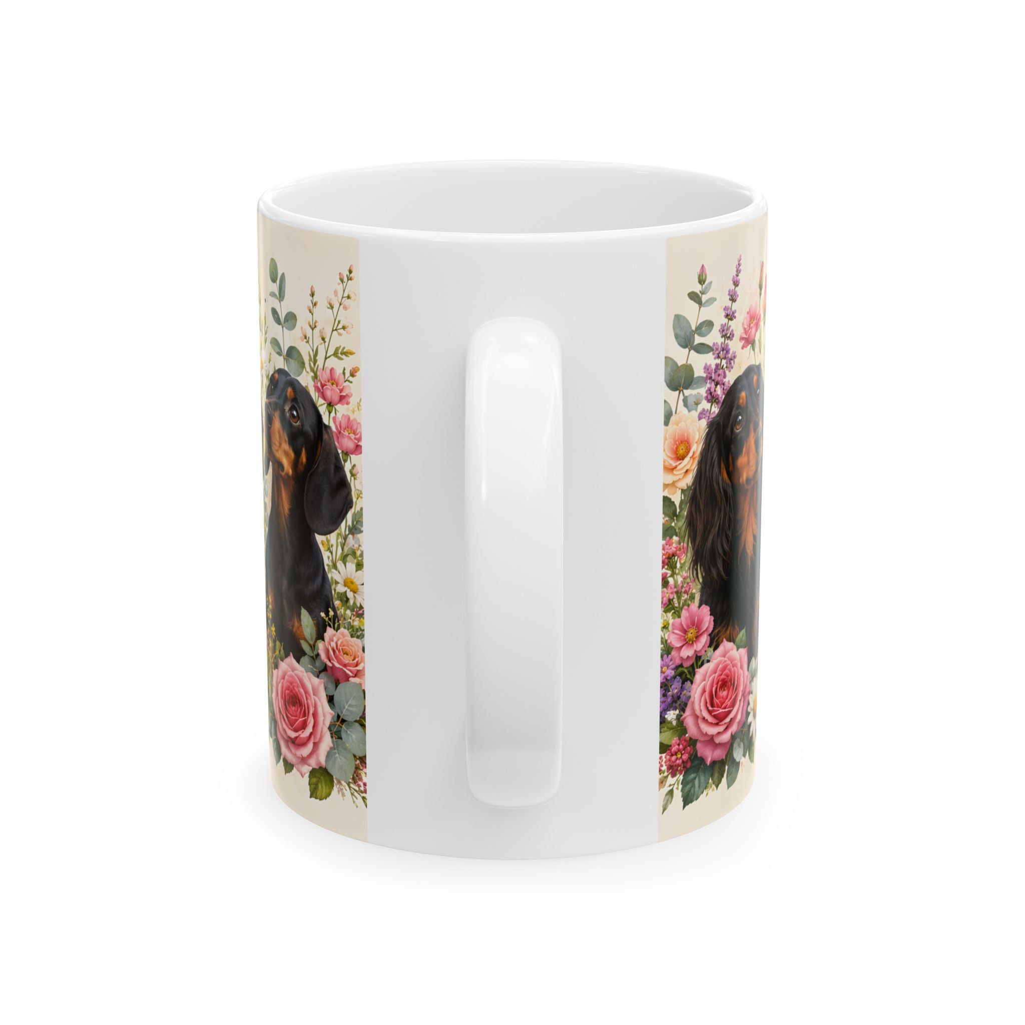 Flowered Sausages Ceramic Coffee Mug