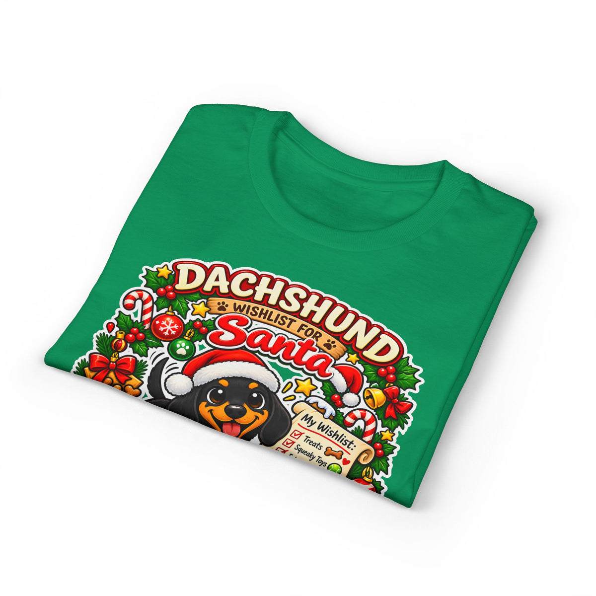 Dachshund Wishlist For Santa T-Shirt