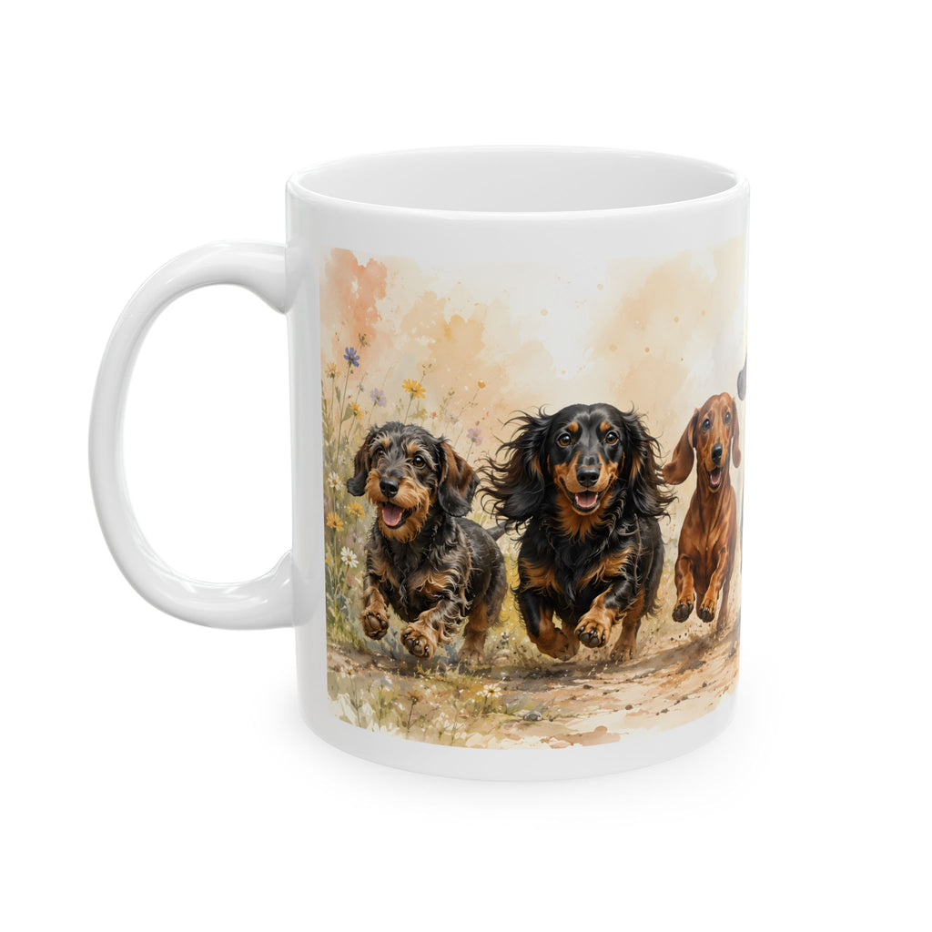 Sausage Run Ceramic Coffee Mug