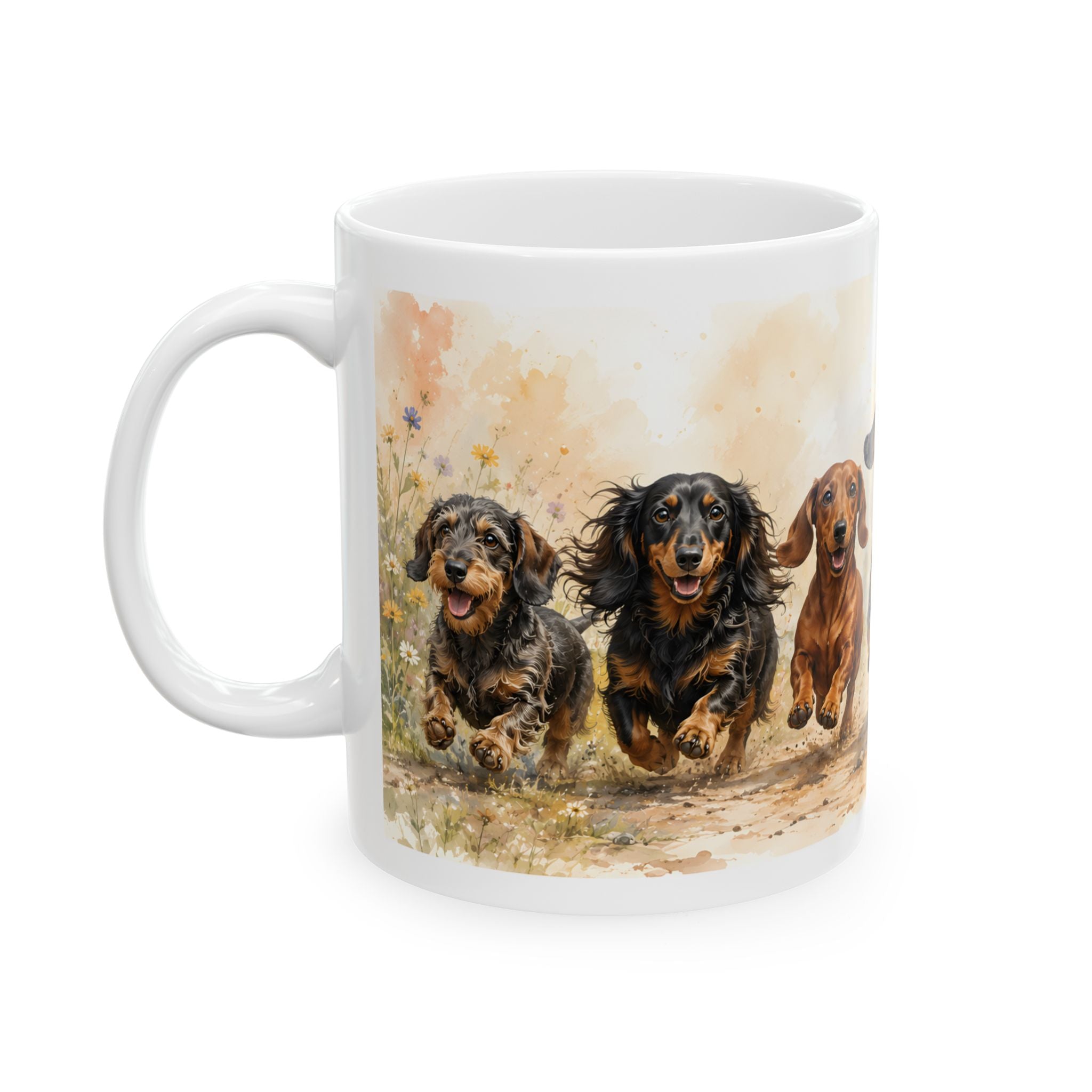 Sausage Run Ceramic Coffee Mug