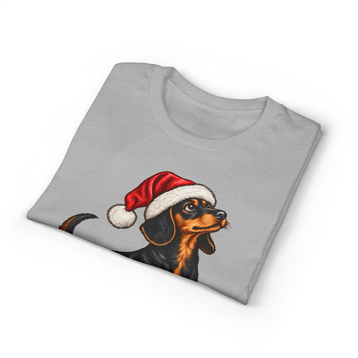 Short Hair With Santa Hat T-Shirt