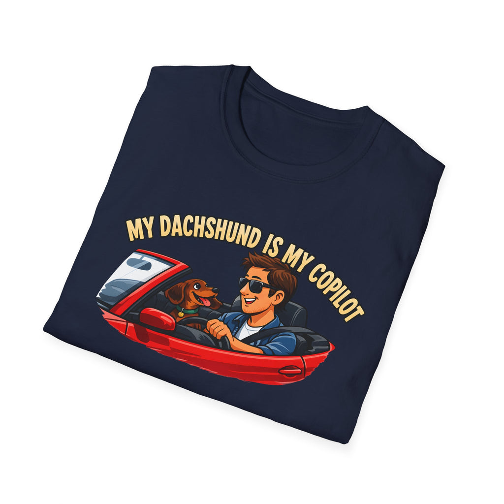 My Dachshund Is My Copilot Men's T-Shirt