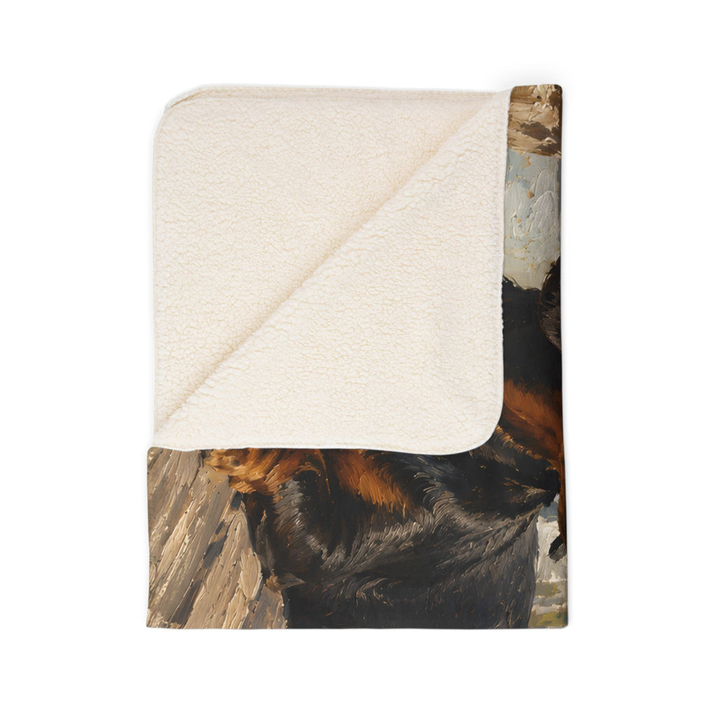 Cozy Beach Days Fleece Sherpa Blanket
