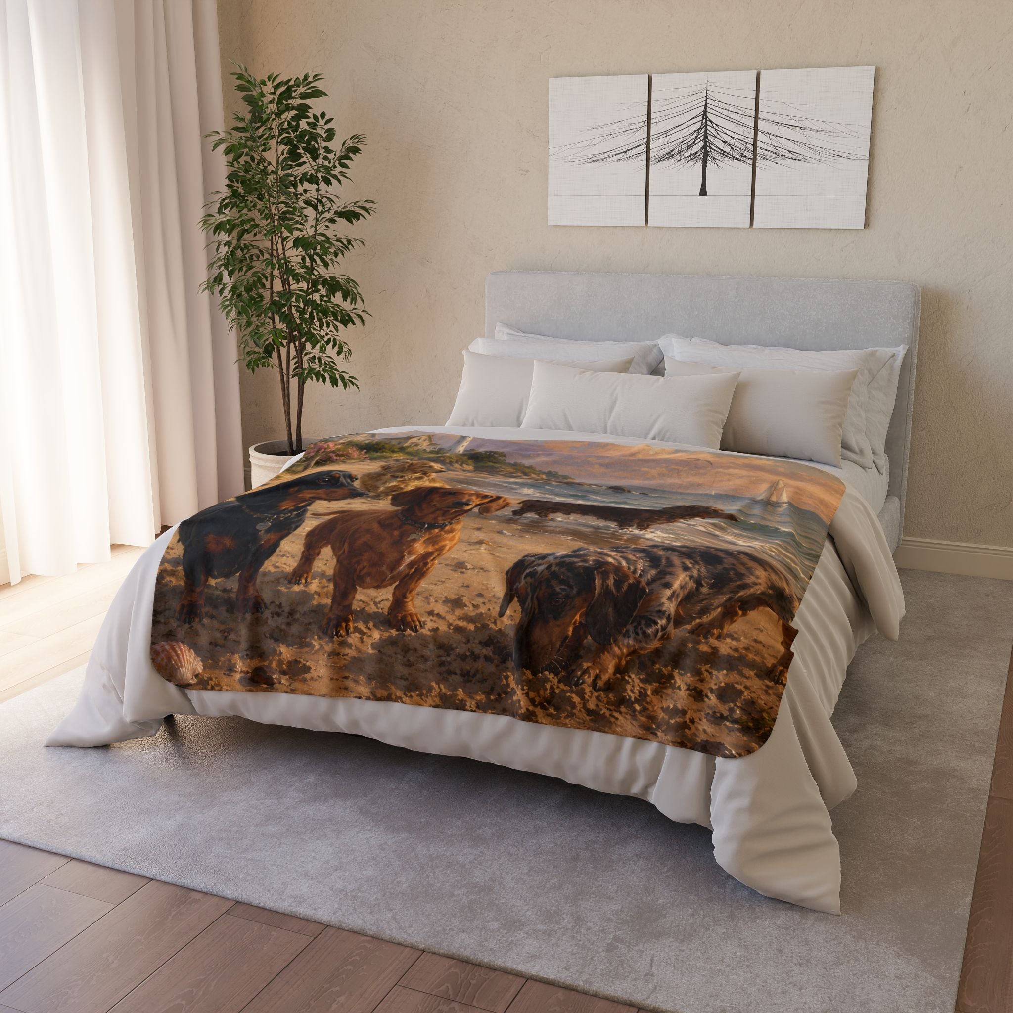 Beach Exploration Fleece Sherpa Blanket
