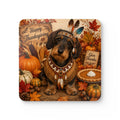 Wire Hair Dachshund Indian Corkwood Coaster Set
