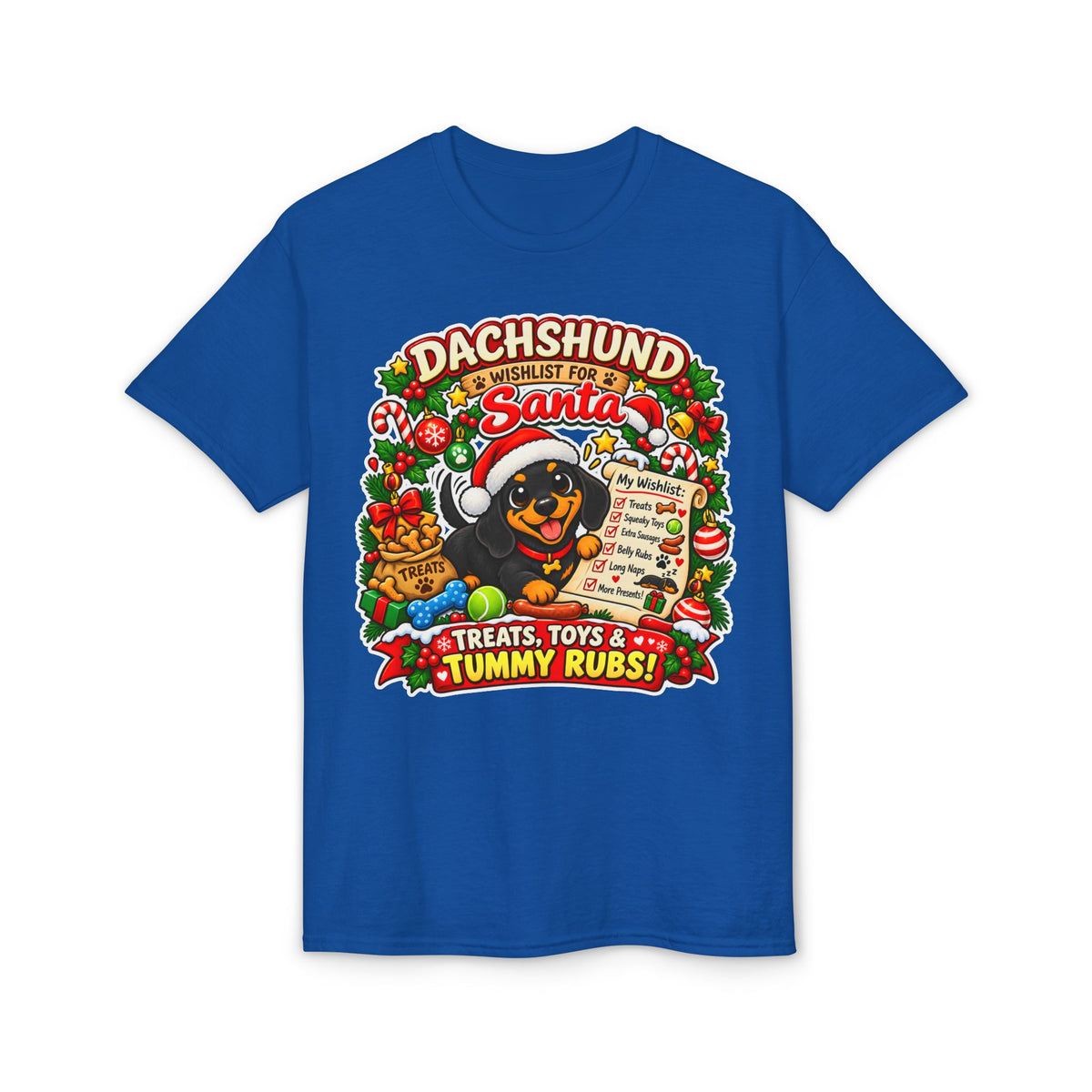 Dachshund Wishlist For Santa T-Shirt
