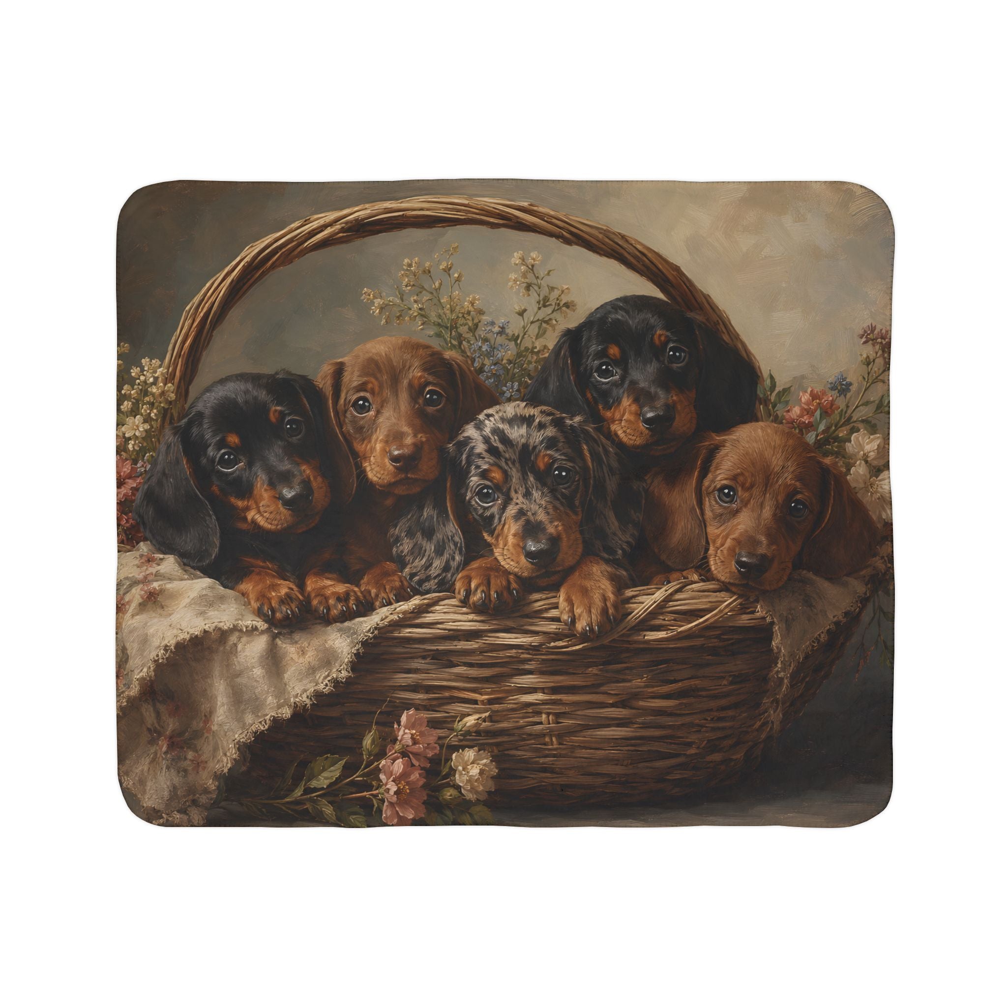 Basket Full Of Joy Fleece Sherpa Blanket