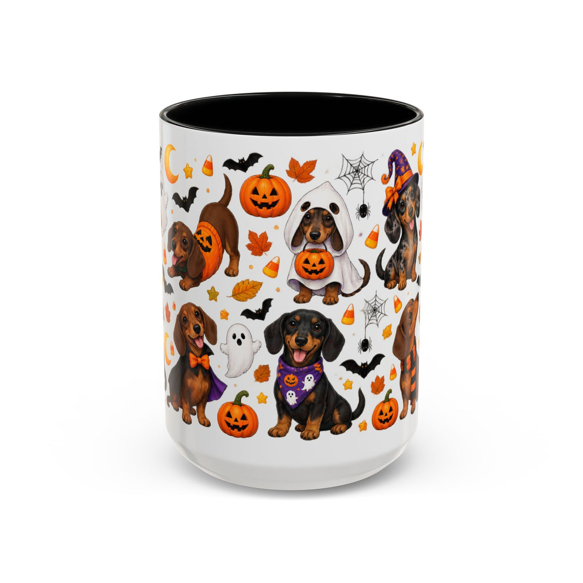 Dachshunds In Halloween Costumes Accent Coffee Mug