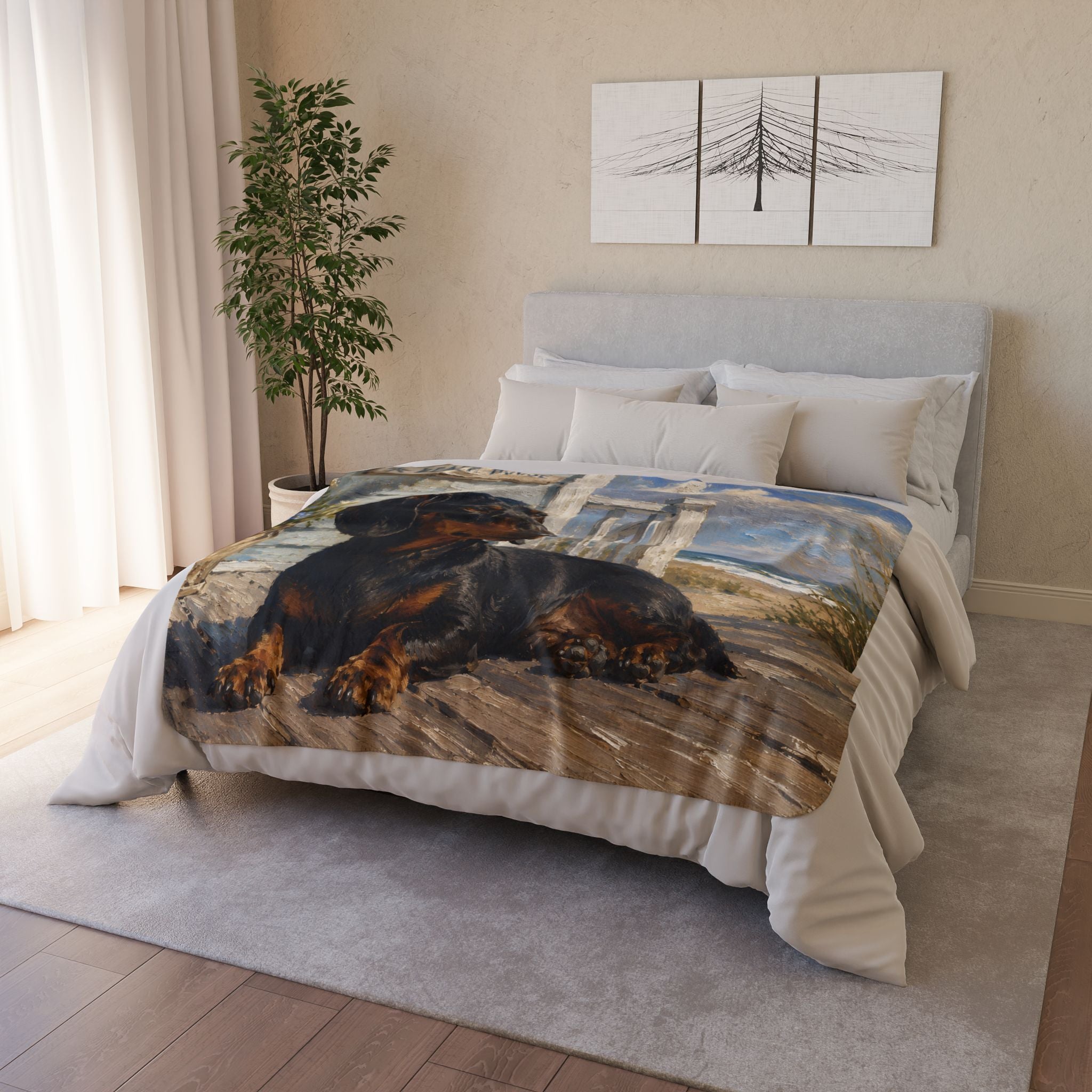 Cozy Beach Days Fleece Sherpa Blanket