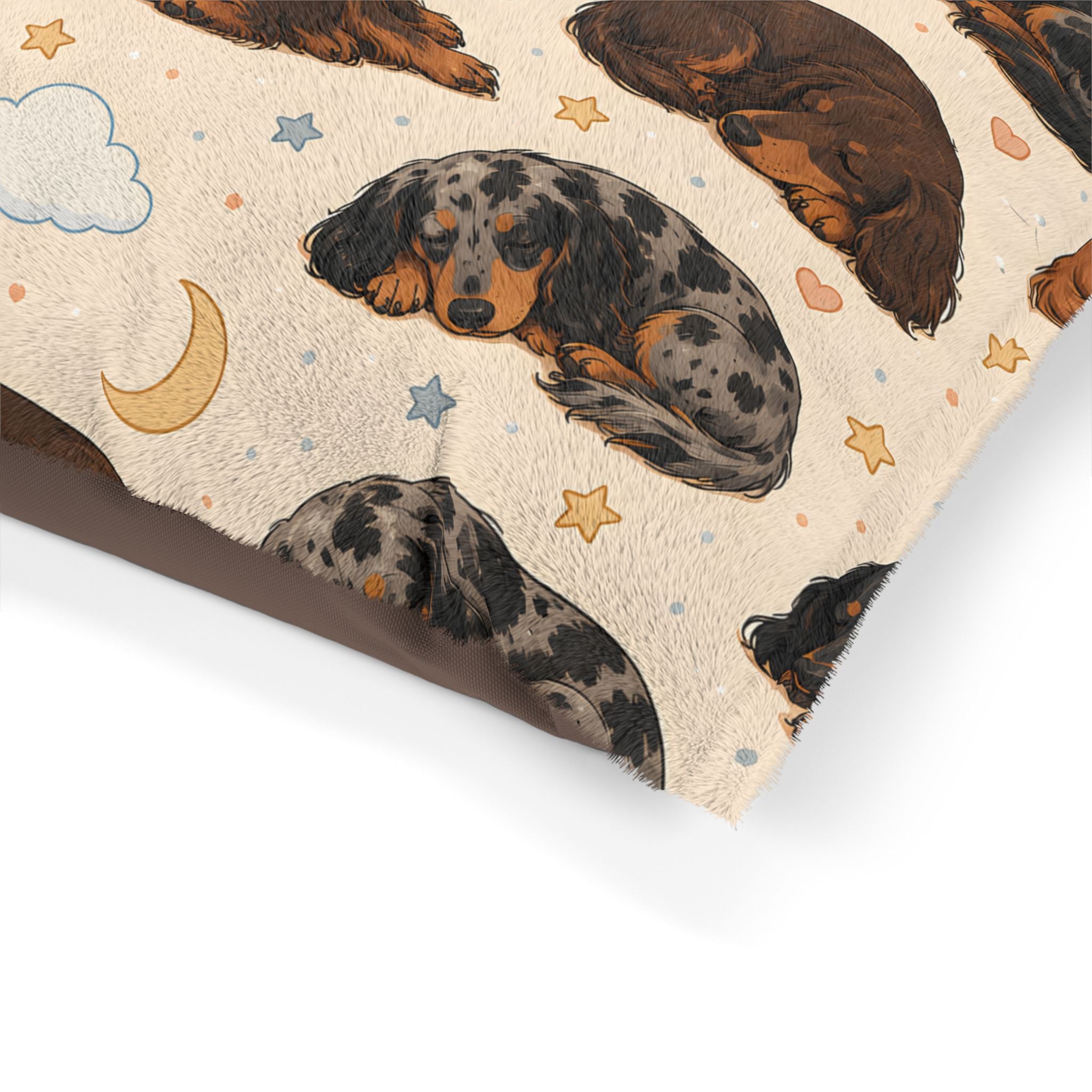 Sleeping Long Hair Dachshunds Dog Bed
