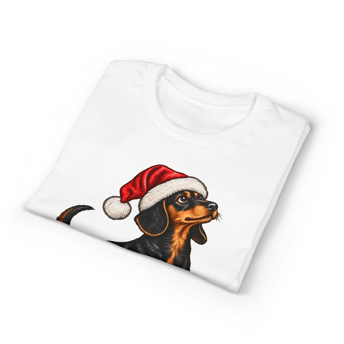 Short Hair With Santa Hat T-Shirt