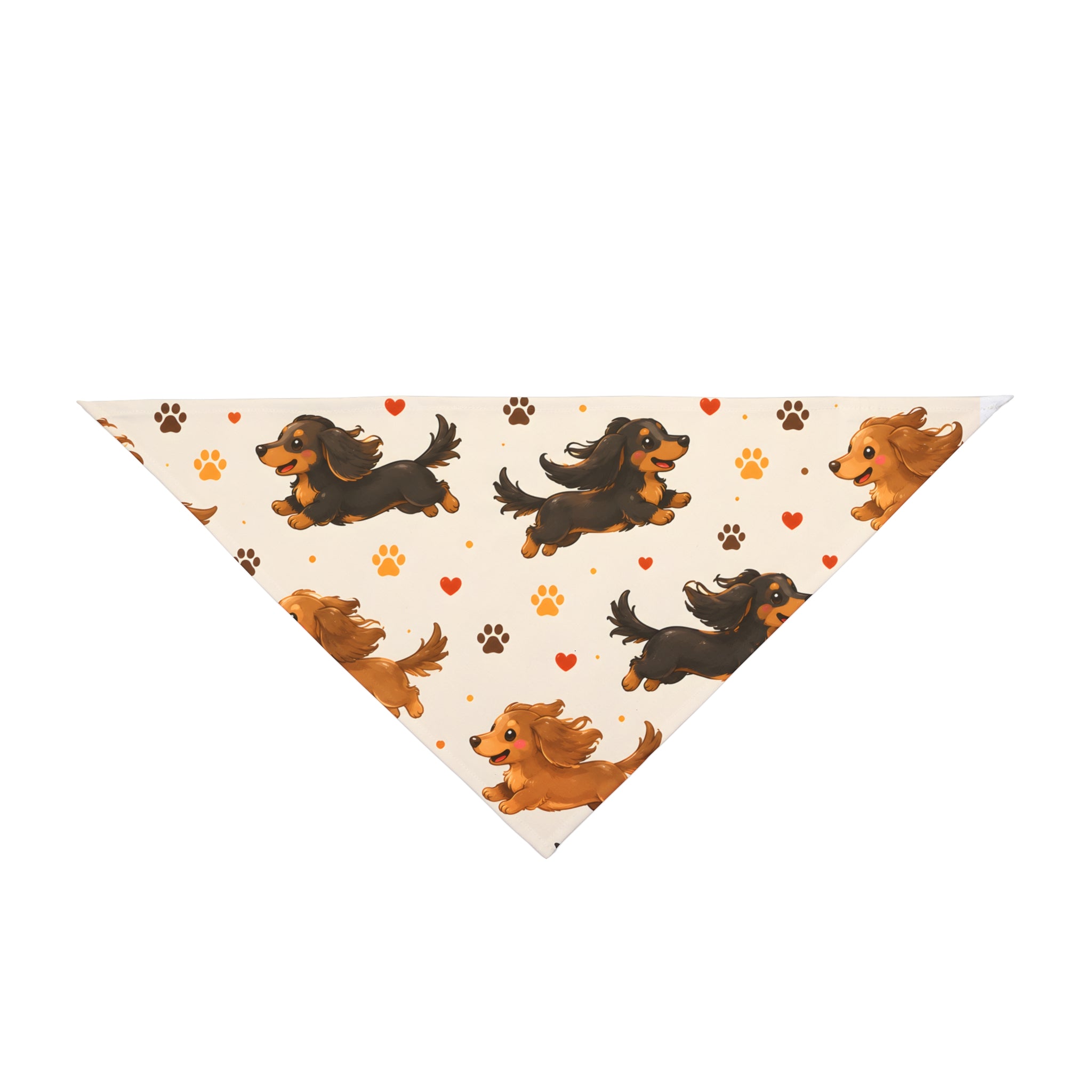 Long Hair Dachshunds Running Dog Bandana
