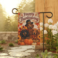 Happy Thanksgiving Dachshunds With Pumpkins Garden Flag