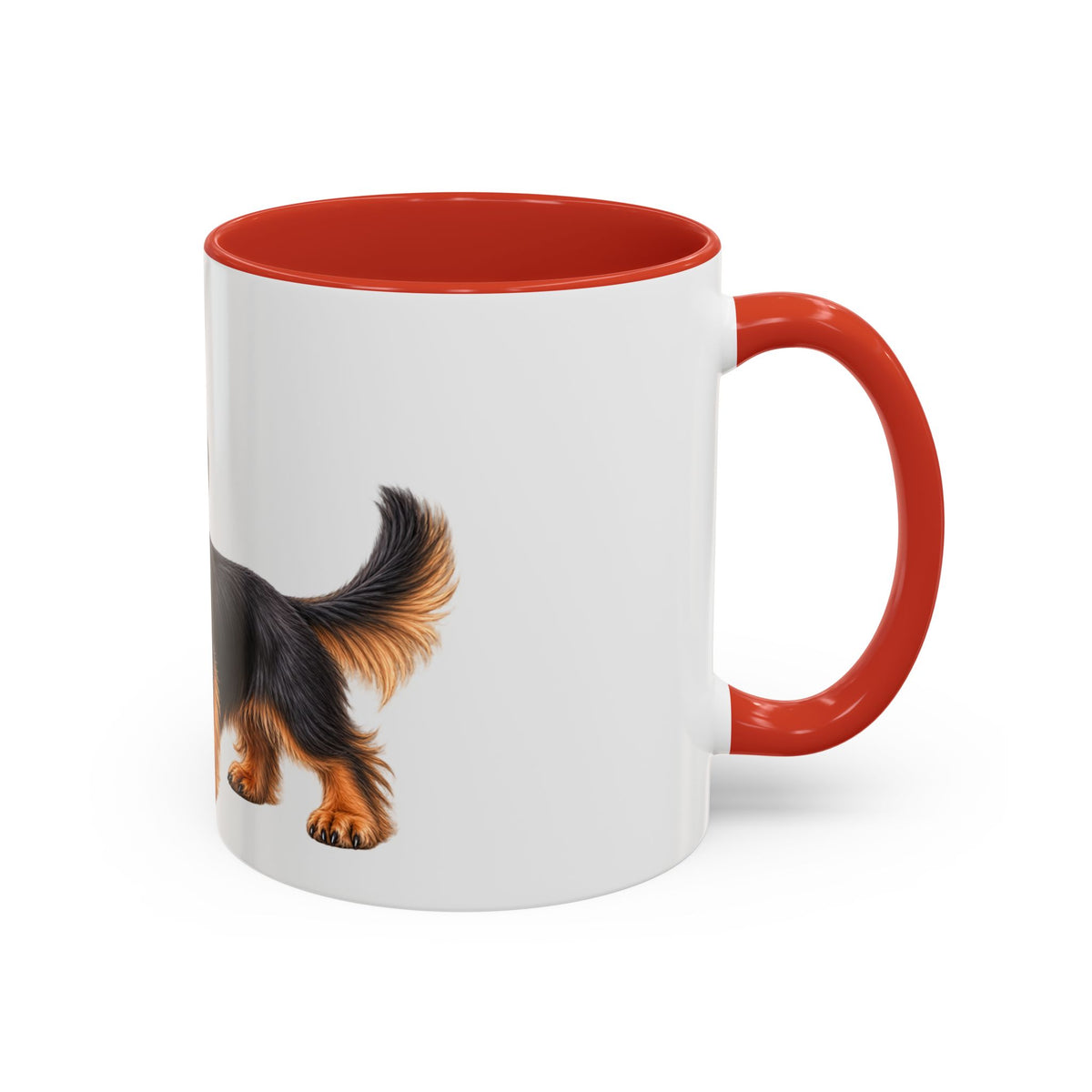 Long Hair Dachshund Santa Hat Accent Coffee Mug