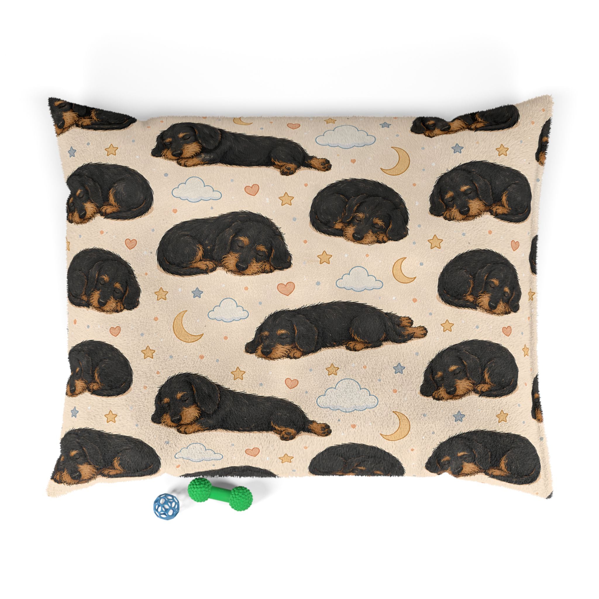 Sleeping Wire Hair Dachshunds Dog Bed