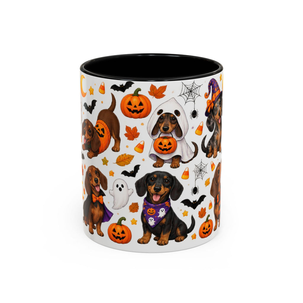 Dachshunds In Halloween Costumes Accent Coffee Mug