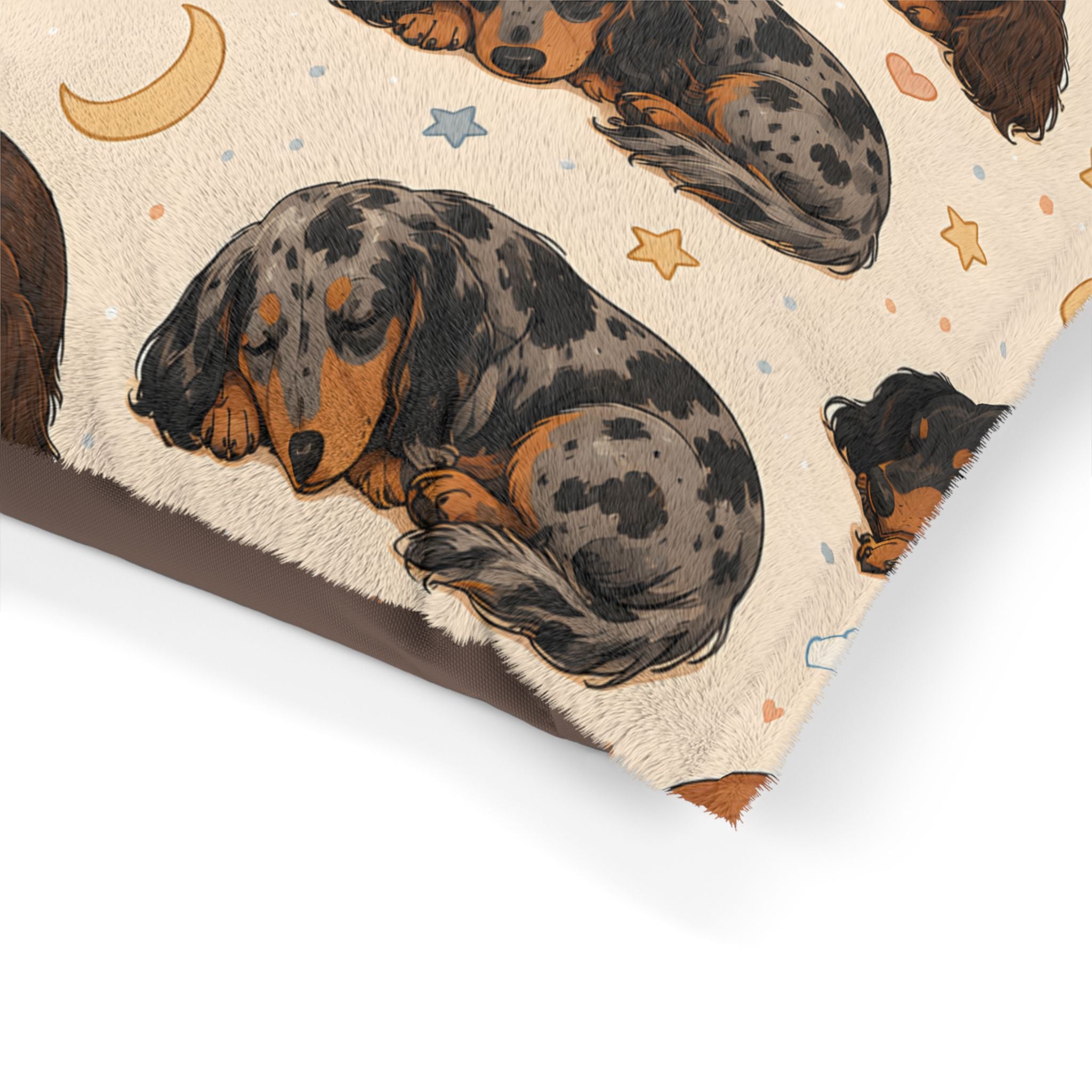 Sleeping Long Hair Dachshunds Dog Bed
