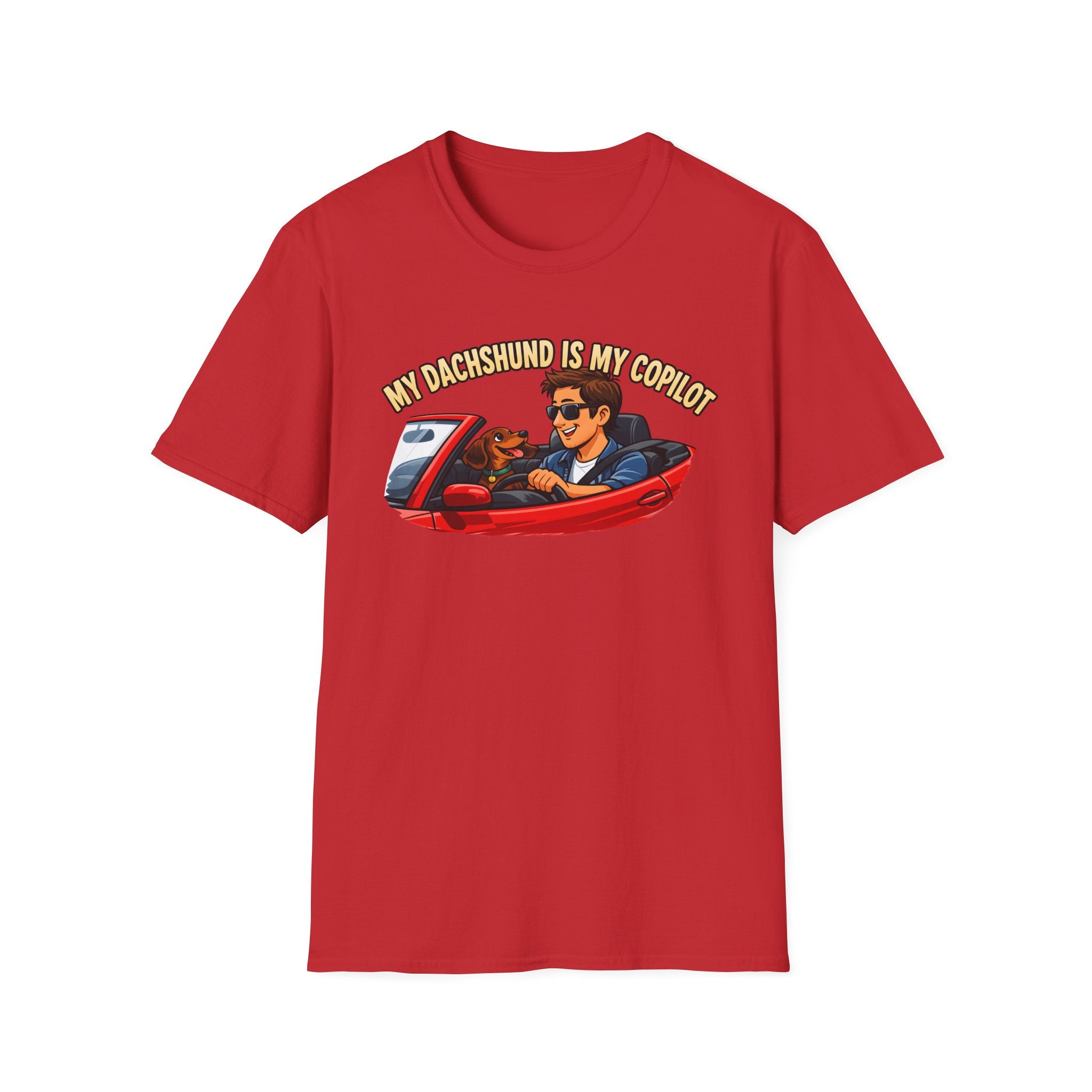 My Dachshund Is My Copilot Men's T-Shirt