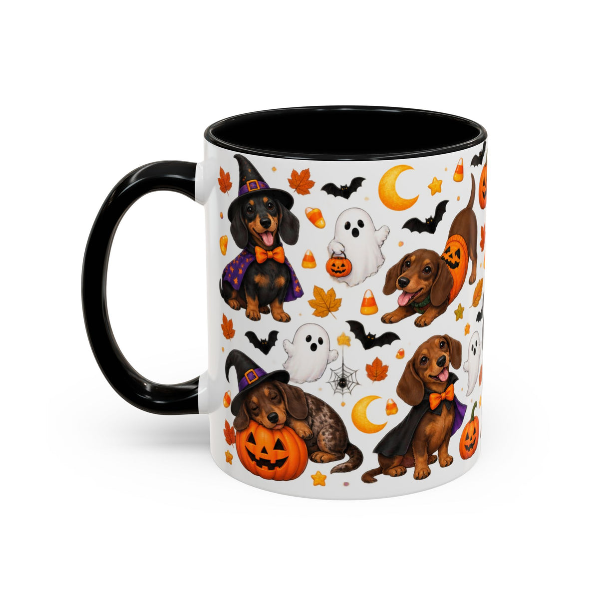 Dachshunds In Halloween Costumes Accent Coffee Mug