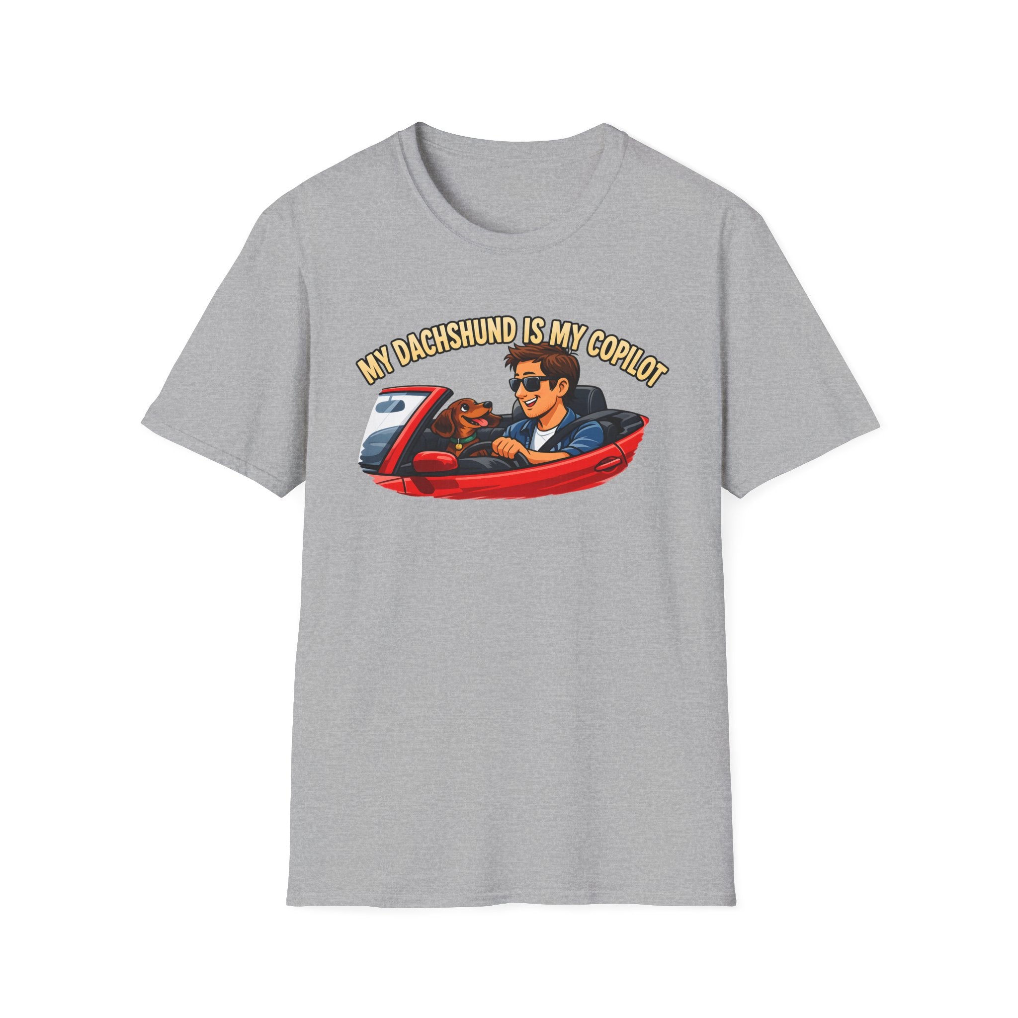 My Dachshund Is My Copilot Men's T-Shirt