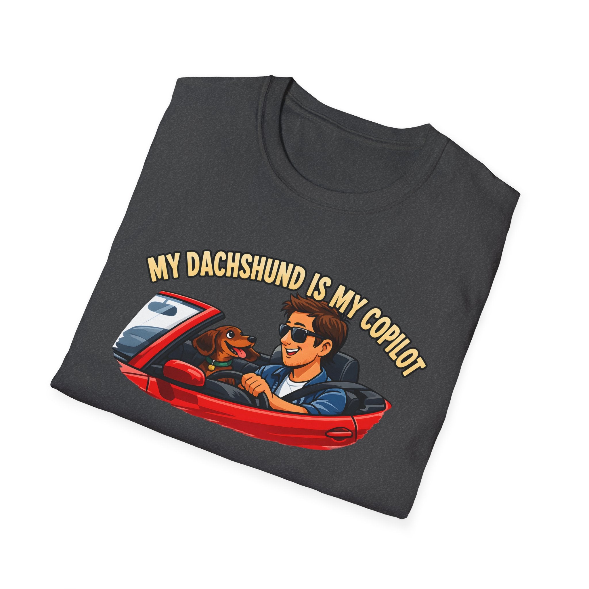 My Dachshund Is My Copilot Men's T-Shirt