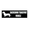 Dachshund Transport Vehicle Black Bumper Sticker