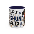 World's Best Dachshund Dad Accent Coffee Mug