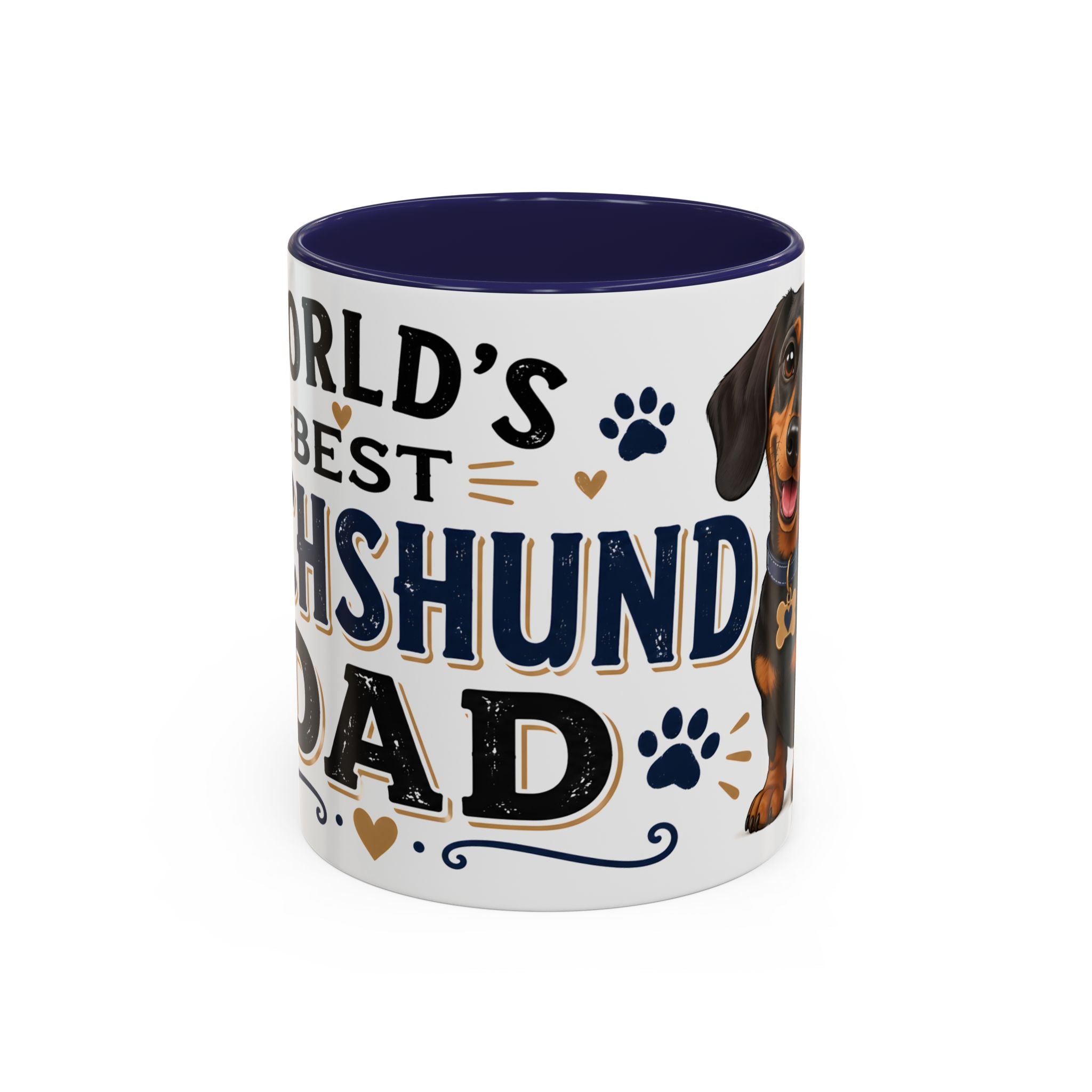 World's Best Dachshund Dad Accent Coffee Mug