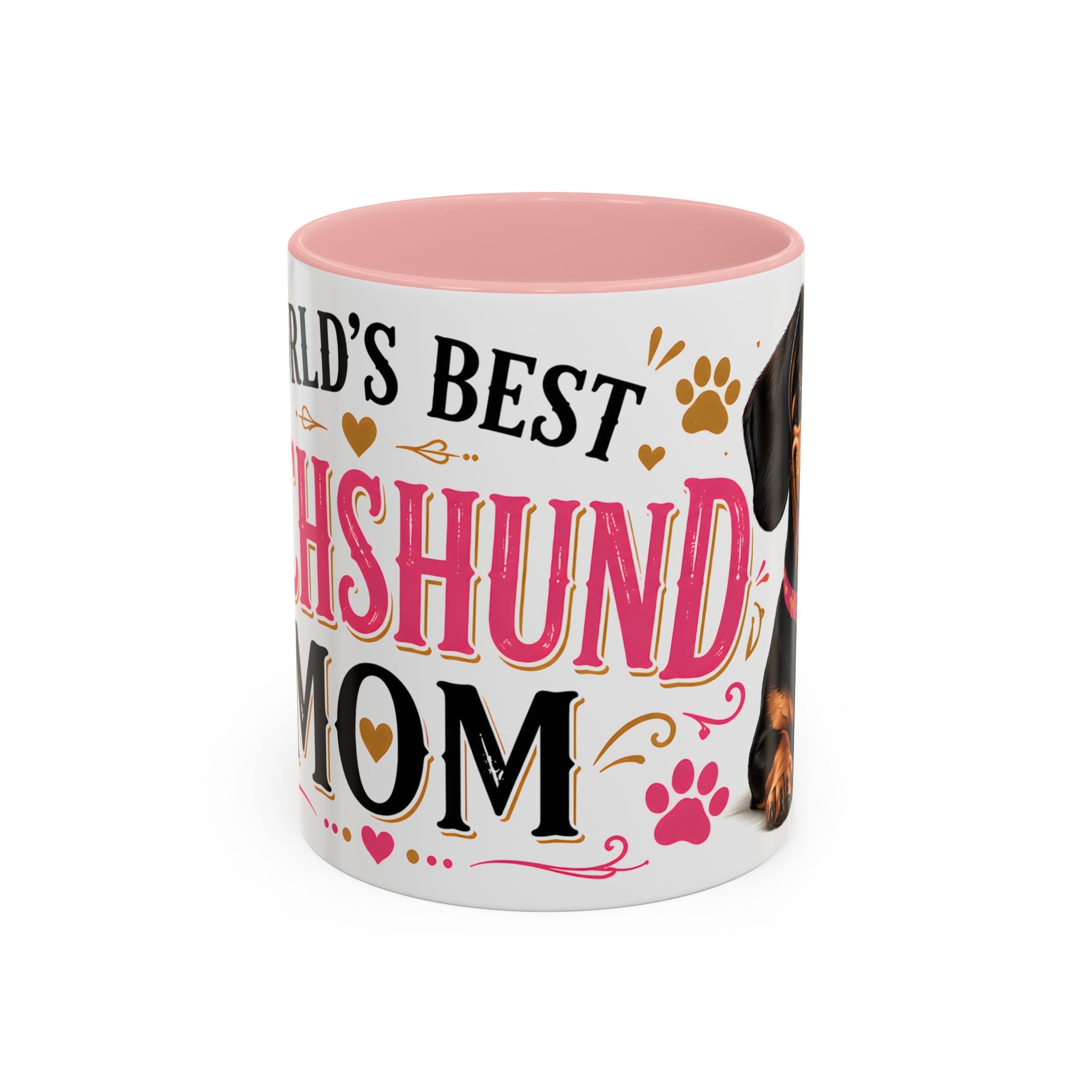 World's Best Dachshund Mom Accent Coffee Mug