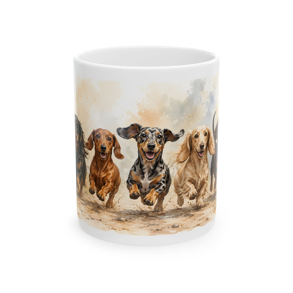 Sausage Run Ceramic Coffee Mug