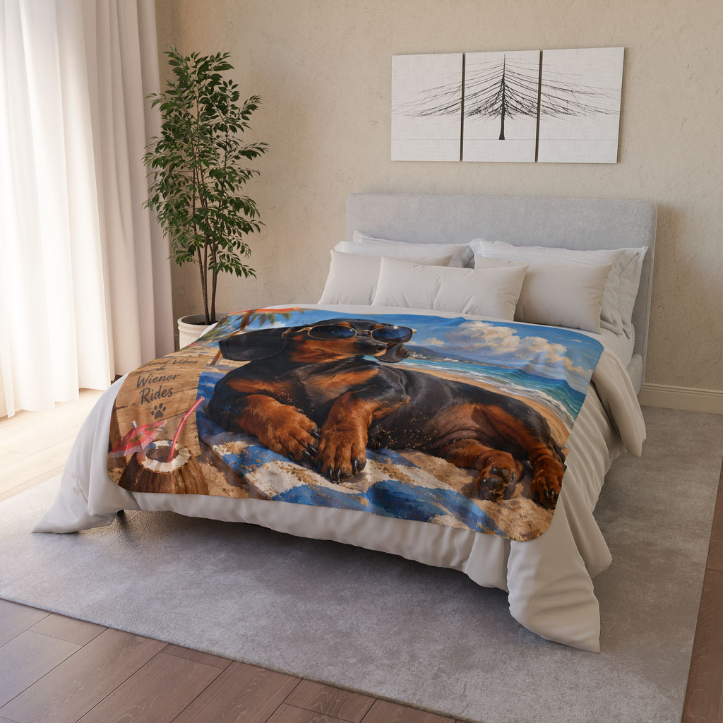 Lazy Beach Days Fleece Sherpa Blanket