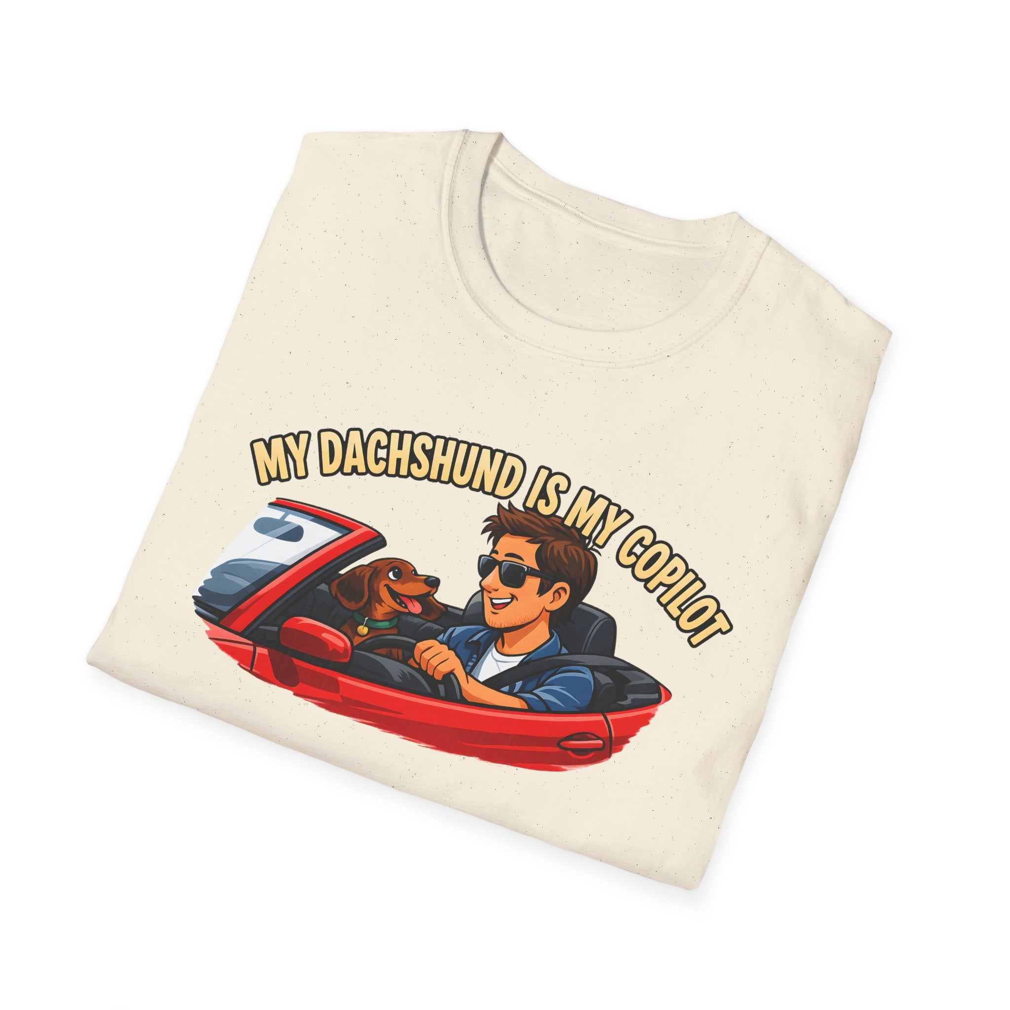 My Dachshund Is My Copilot Men's T-Shirt