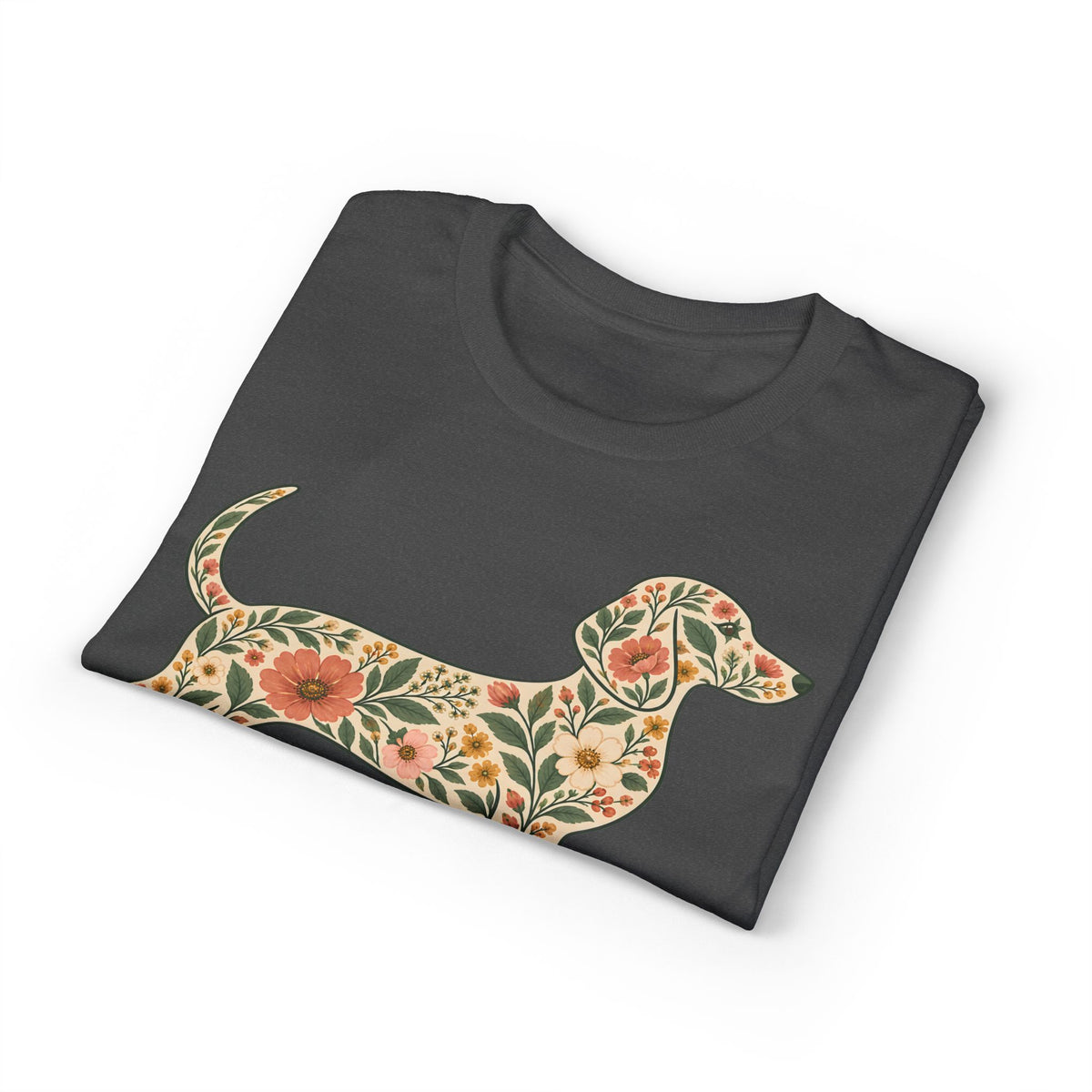 Floral Dachshund Silhouette Women's T-Shirt