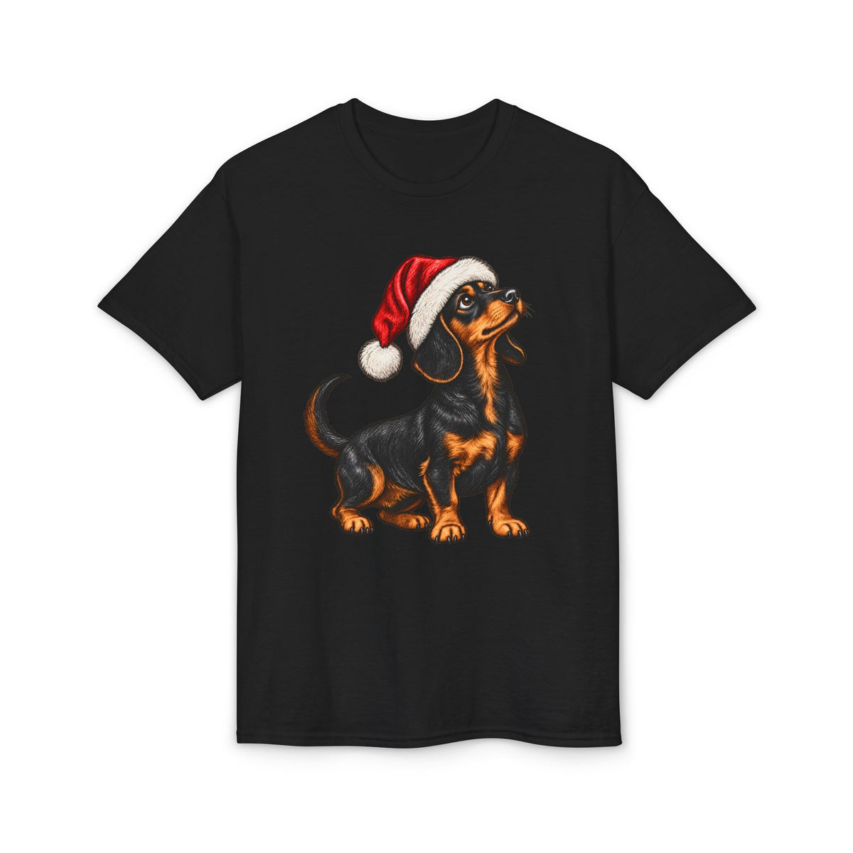 Short Hair With Santa Hat T-Shirt