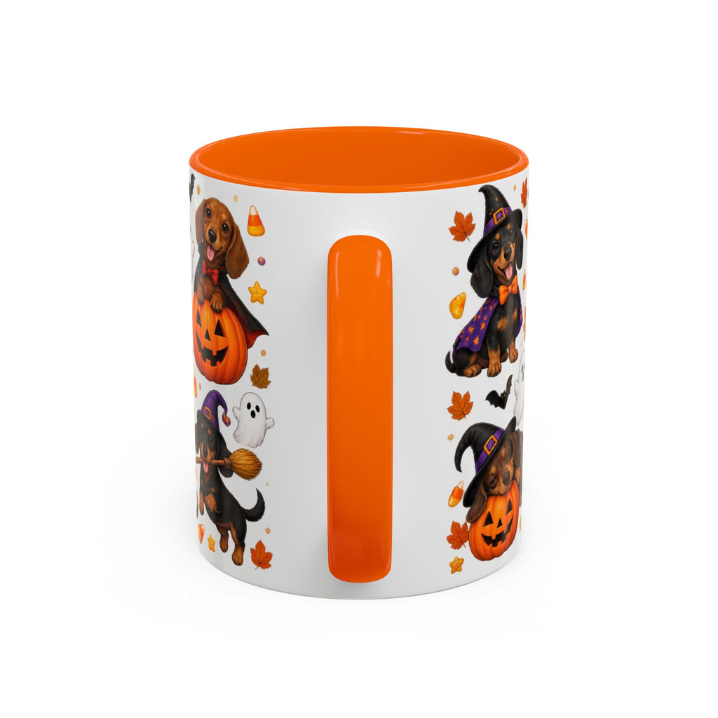 Dachshunds In Halloween Costumes Accent Coffee Mug