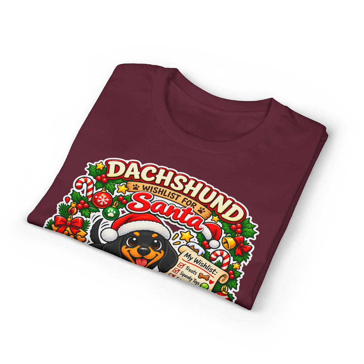 Dachshund Wishlist For Santa T-Shirt