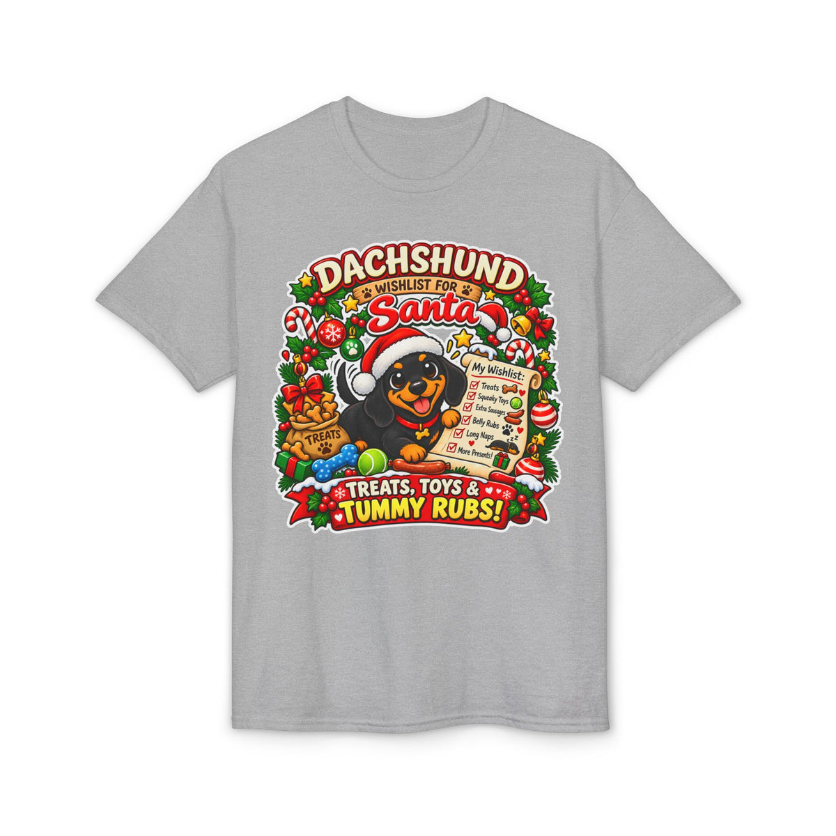 Dachshund Wishlist For Santa T-Shirt