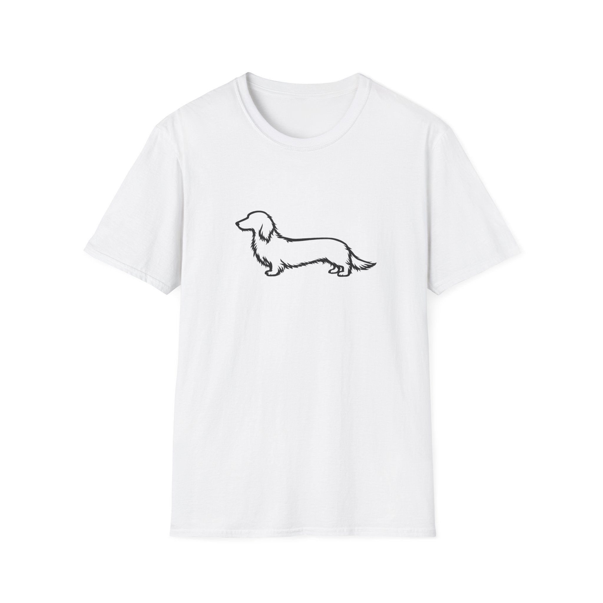 Long Hair Dachshund Silhouette T-Shirt
