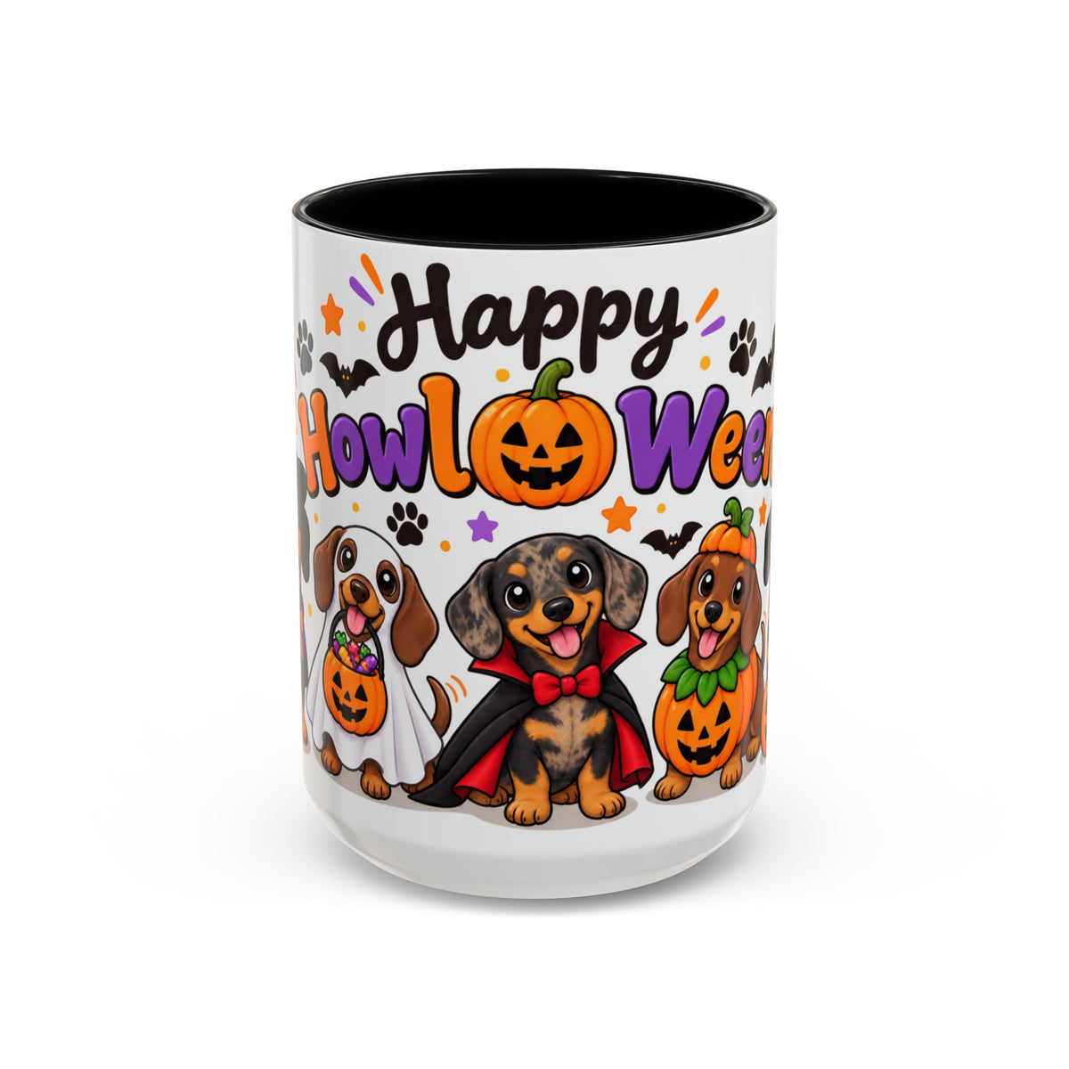 Happy Howl O Ween Accent Coffee Mug