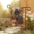 Dachshunds Outside For Thanksgiving Garden Flag