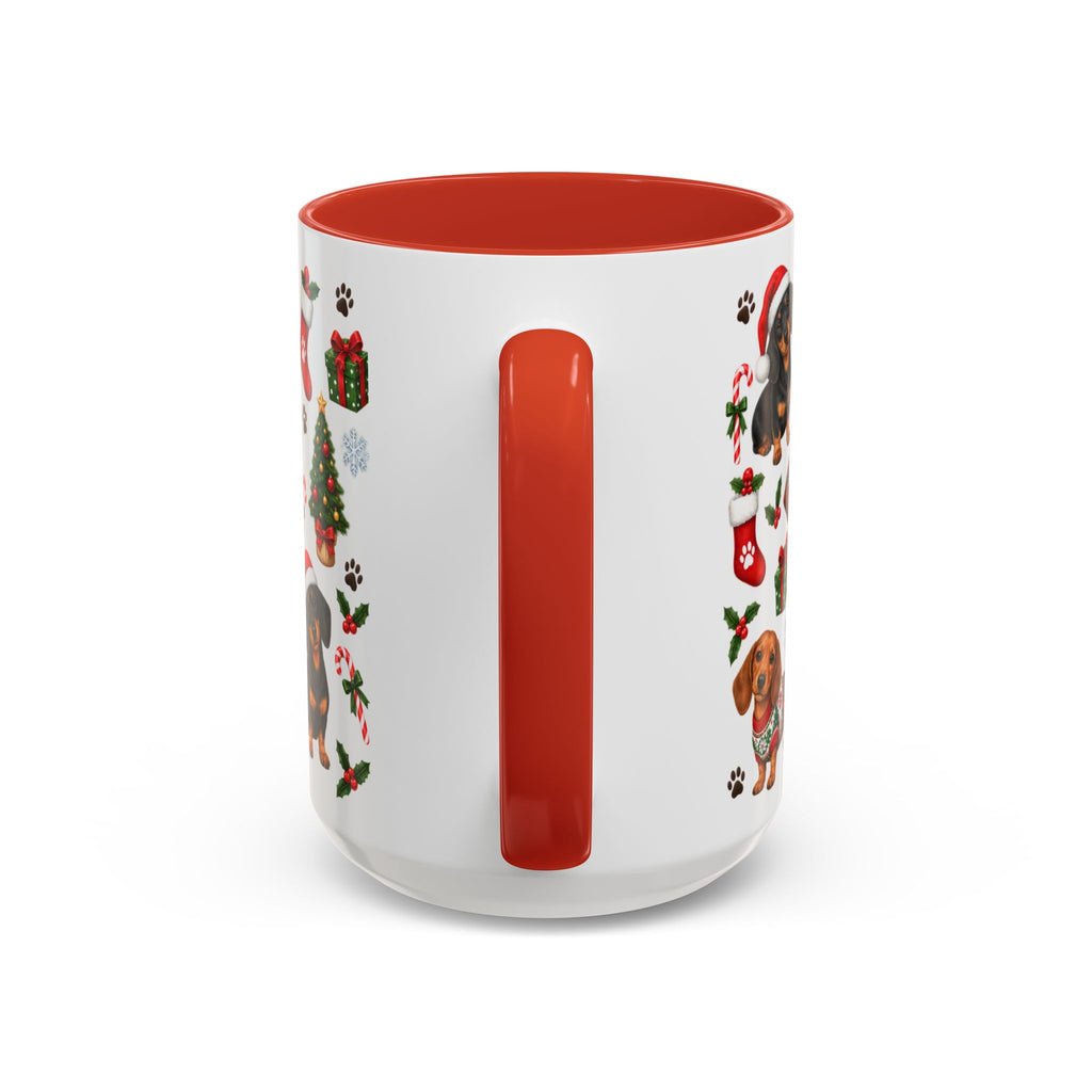 Dachshunds' Festive Christmas Activities Accent Coffee Mug