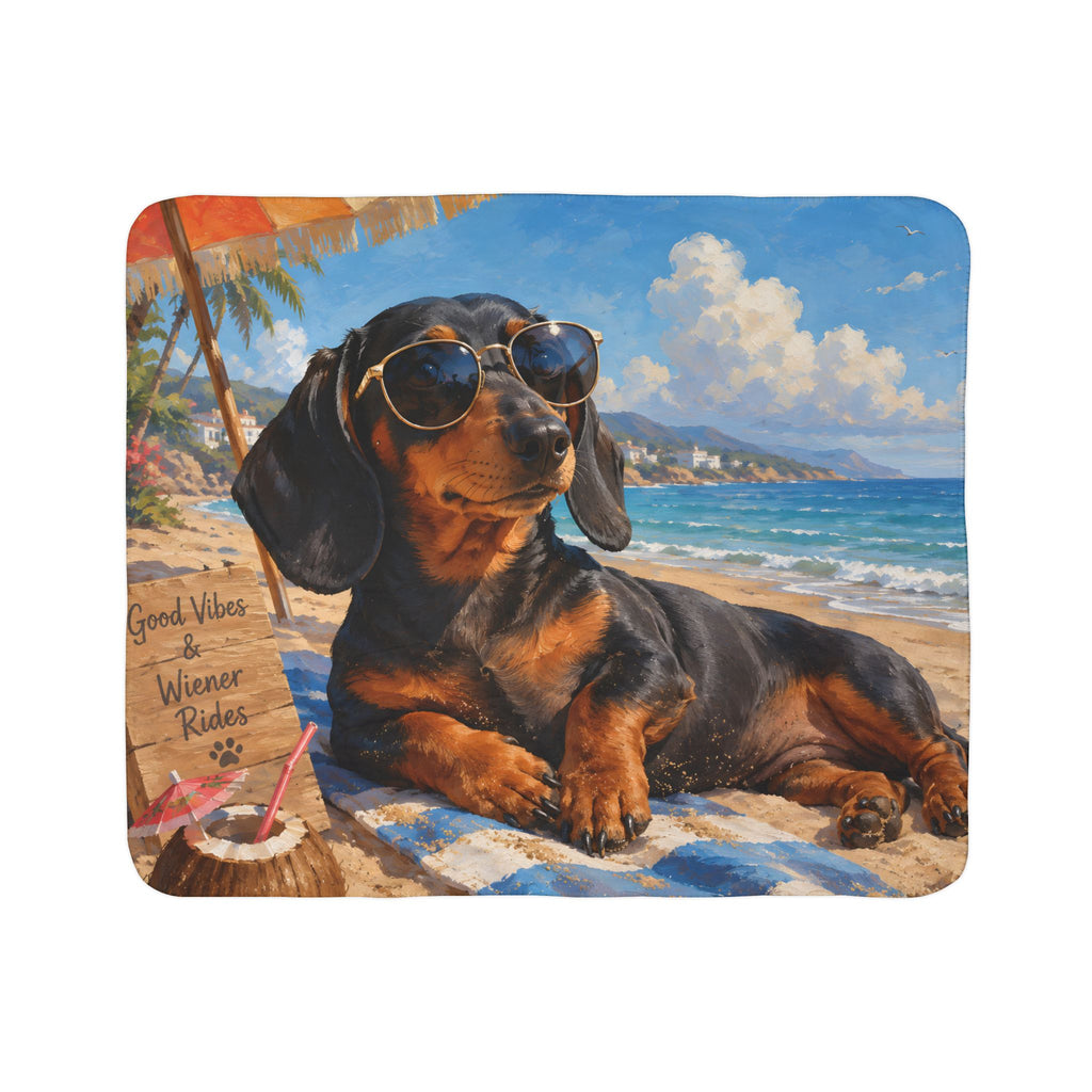 Lazy Beach Days Fleece Sherpa Blanket
