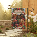 Merry Christmas Dachshunds & Presents Garden Flag