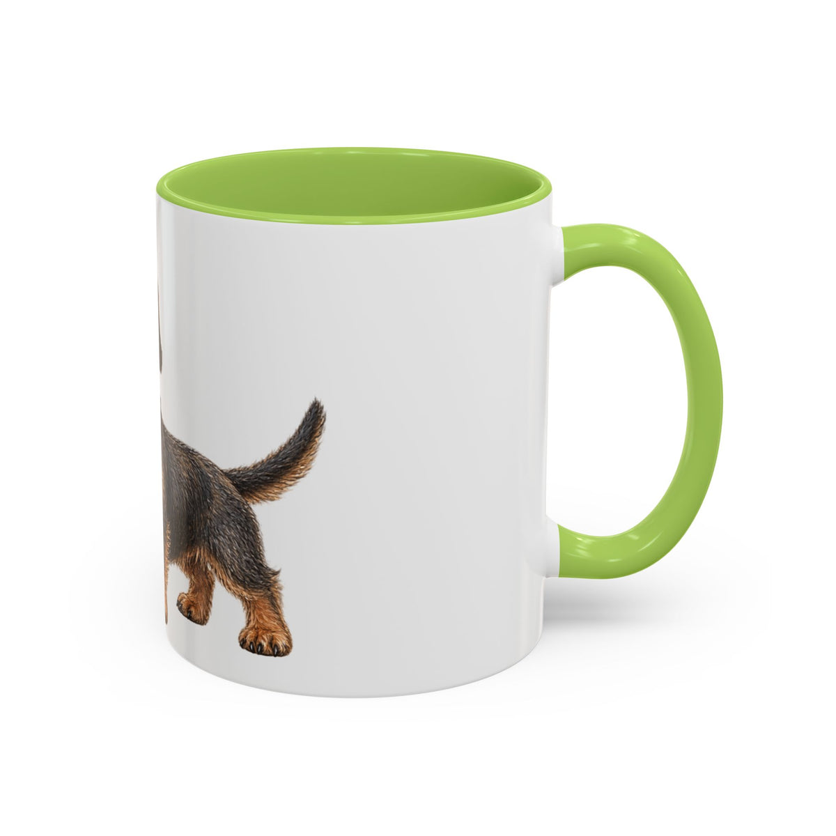 Wire Hair Dachshund Santa Hat Accent Coffee Mug