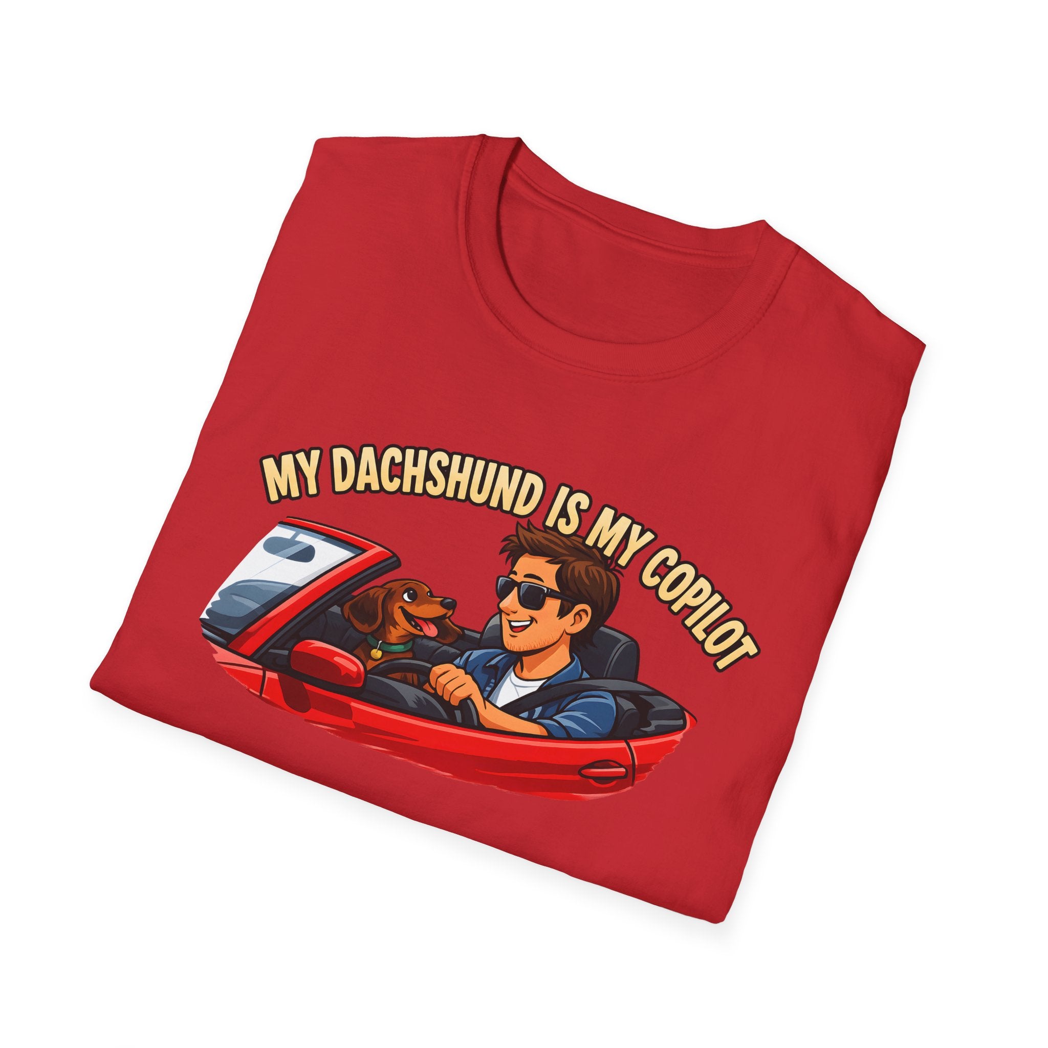 My Dachshund Is My Copilot Men's T-Shirt