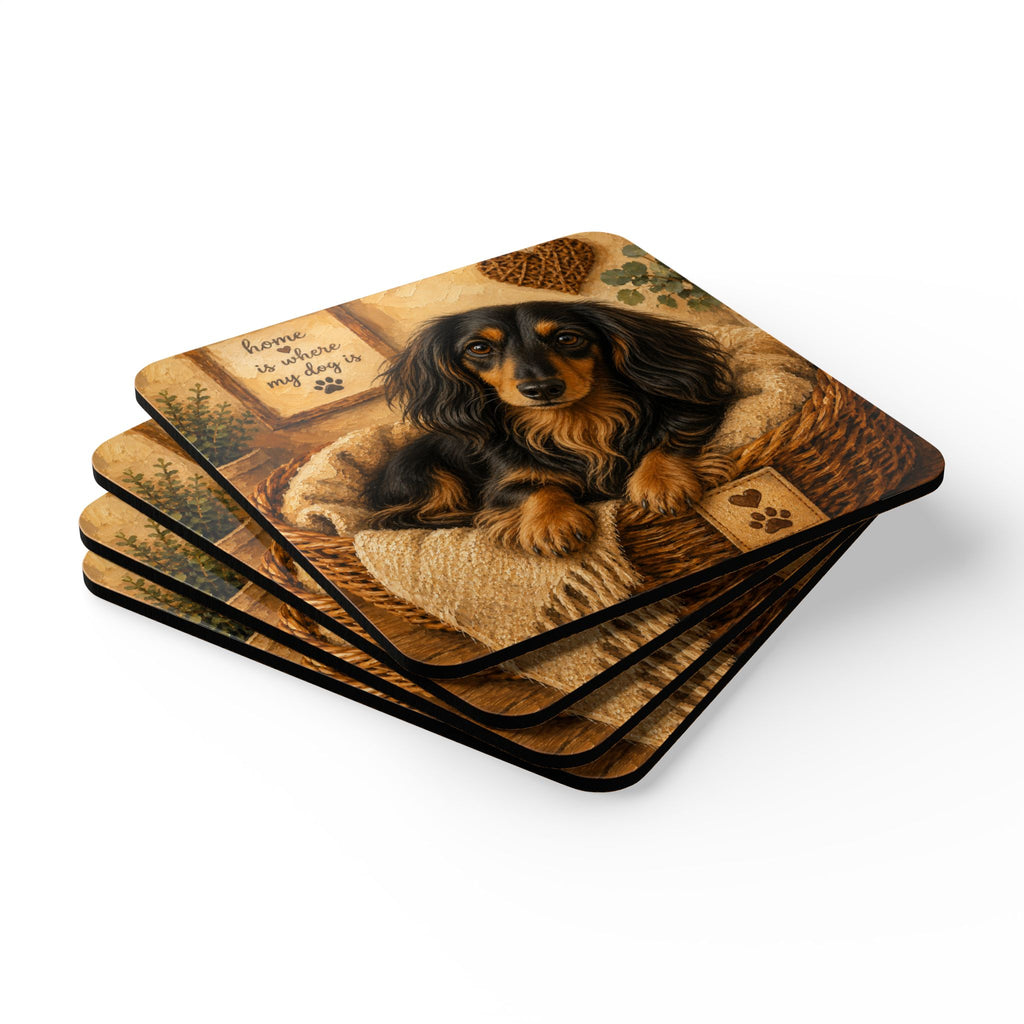 Cozy Long Hair Corkwood Coaster Set