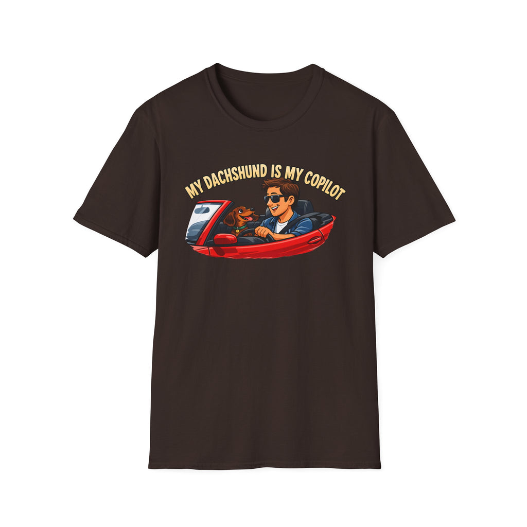 My Dachshund Is My Copilot Men's T-Shirt