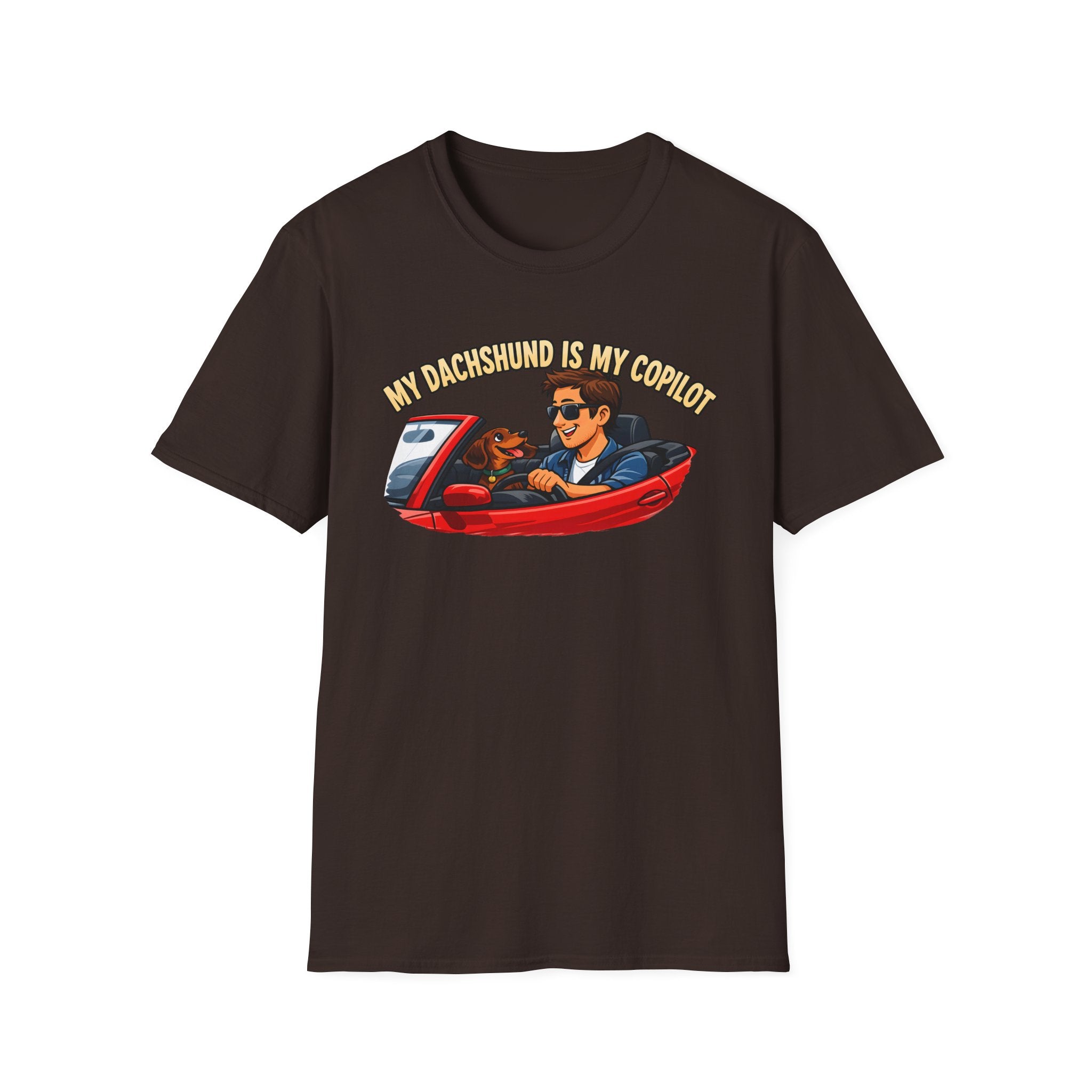 My Dachshund Is My Copilot Men's T-Shirt