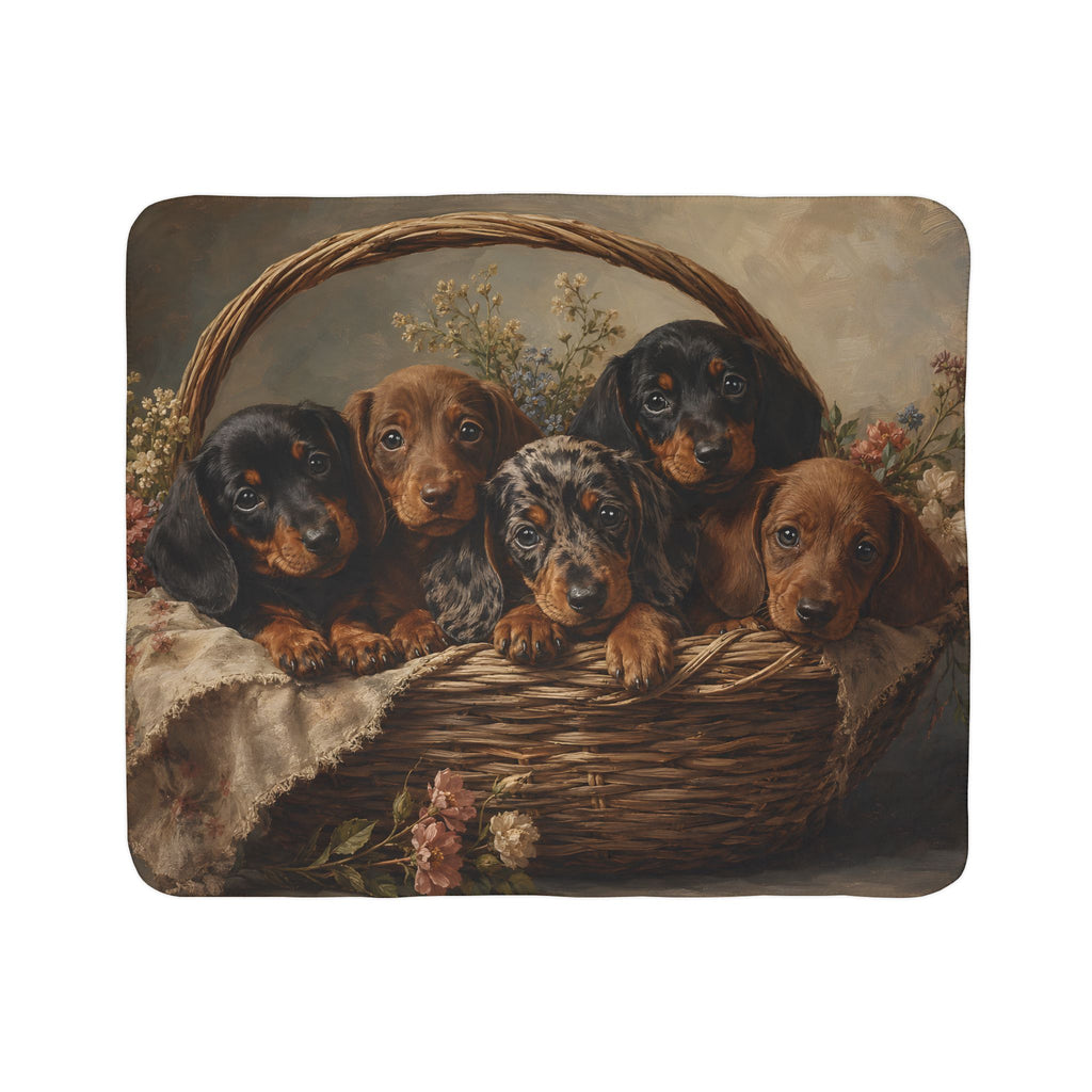 Basket Full Of Joy Fleece Sherpa Blanket